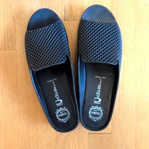 JEFFREY CAMPBELL Havana Womens Last Fling 2 Rubber Jelly Slide Sandals Black 6.5